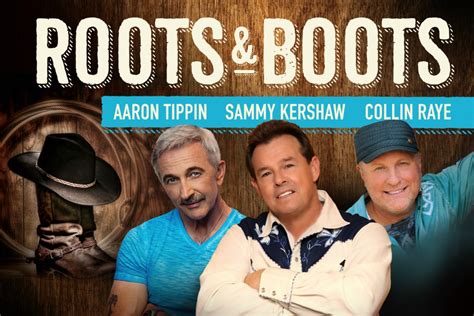 Roots and boots tour - Eventbrite - The Daily News presents Roots and Boots Tour - Tuesday, August 9, 2022 at Huntingdon County Fair, Huntingdon, PA. Find event and ticket information. Roots & Boots Tour features 3 of country music's greatest stars: Sammy Kershaw, Aaron Tippin, & Collin Raye... presented by The Daily News.